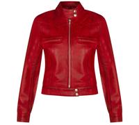 Infinity Leather Women's Classic Leather Biker Jacket-Watford in Red | Size: 18
