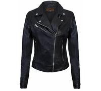 Infinity Leather Women's Classic Leather Brando Biker Jacket-Loughton in Black | Size: 18 Infinity Leather Black 18