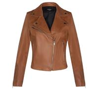 Infinity Leather Women's Classic Leather Brando Biker Jacket-Loughton in Tan | Size: 14 Infinity Leather Tan 14
