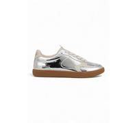 Infinity Leather Women's Fashion Lace-Up Sneaker Trainers Shoes - Blowfish Tastic in Silver | Size: 5