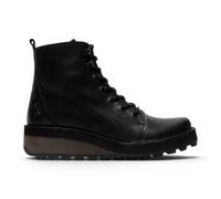 Infinity Leather Women's Fly London Leather Lace-Up Ankle Boots - HAZI147 in Black | Size: 7