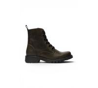 Infinity Leather Women's Fly London RAGI539 Casual Rug Leather Lace-up Ankle Boots in Bottle Green | Size: 4