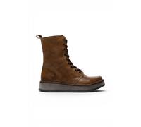 Infinity Leather Women's Fly London RAMI043 Casual Leather Lace-up Ankle Dress Boots in Camel | Size: 8