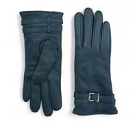 Infinity Leather Womens Italian Leather Winter Buckle Soft Wool Lining Gloves - L-GLV-601 - Teal - M