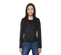 Infinity Leather Womens Leather Brando Biker Jacket - Orlando - Matt Black - UK XS/8 | EU 34 | US 4