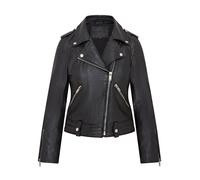 Infinity Leather Women's Leather Brando Jacket - Chennai in Black | Size: 14 Infinity Leather Black 14
