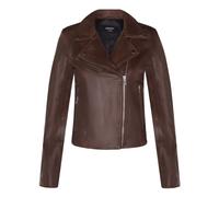 Infinity Leather Women's Leather Classic Biker Brando Jacket-Baku in Brown | Size: 10 Infinity Leather Brown 10