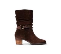 Infinity Zamora Women's Dark Brown Leather Mid-Calf Long High Boots