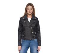 Infinity Leather Women's Leather Teal Brando Biker Jacket-Constantia in Black | Size: 20 Infinity Leather Black 20
