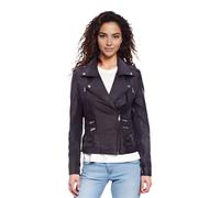 Infinity Leather Women's Leather Teal Brando Biker Jacket-Constantia in Purple | Size: 22 Infinity Leather Purple 22