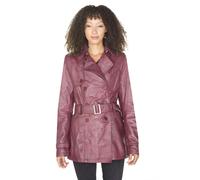 Infinity Leather Womens Nappa Leather Trench Coat-Mosul - Brown - UK XL/16 | EU 42 | US 12