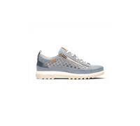 Infinity Leather Women's Pikolinos Leather Lace Up Zipped Trainer Sneaker Shoes - Vigo in Blue | Size: 9