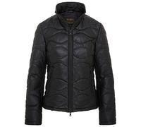 Infinity Leather Women's Puffer Quilted Bomber Leather Jacket - Hamar in Black | Size: Medium