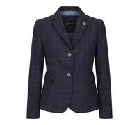 Infinity Leather Women's Tailored Fit Tweed Formal Blazer In Blue Blue 16