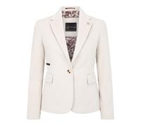 Infinity Leather Women's Tailored Fit Wool Blend Tweed Blazer in Beige | Size: 16 Infinity Leather Beige 16