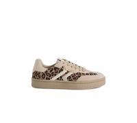 Tamaris Nakya Ortega Beige Leopard Womens trainers 23723-44-329 in a Plain Suede Leather in Size 36