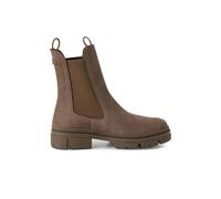 Infinity Leather Tamaris Leather Classic High Pull-On Chelsea Ankle Boots In Taupe Taupe 8