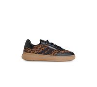 Infinity Leather Women's Tamaris Leather Fashion Stripe Lace Up Sneakers in Brown | Size: 5