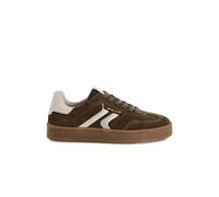 Infinity Leather Women's Tamaris Suede Leather Fashion Lace Up Sneakers in Green | Size: 5