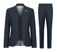 Infinity Leather Women's Three-Piece Tailored Fit Suit In Prince Of Wales Check In Green Green 16