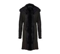 Infinity Leather Women's Toscana Sheepskin Suede Trench Coat-Tbilisi in Brown | Size: 12 Infinity Leather Brown 12