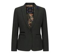 Infinity Leather Women's Tweed Check Blazer Wool Classic Jacket In Green Green