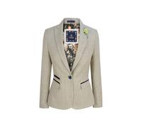 Infinity Leather Women's Tweed Herringbone Jacket Peaky Blinders In Beige Beige