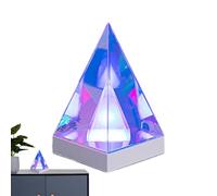 Infinity Light USB Powered, Color Changing Desk Lamp, Table Lamp with Ambient Lighting, LED Cube Lamp, Pyramid Desk Decor Lamp, USB Table Light, Modern Ambient Table Lamp, Decorative Desk Lamp,