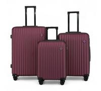 Infinity Luggage ABS Hard Shell Luggage Set Lightweight Travel Suitcases - 3-Set - Burgundy