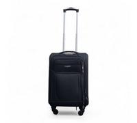 Infinity Luggage Black Expandable Soft Shell Cabin Suitcase 50.5 X 37 X 26 Cm Luggage Suitable For Easyjet, Ryanair