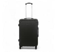 Infinity Luggage Black Hard Shell Abs 8 Wheels Luggage Travel Medium Suitcase