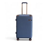 Infinity Luggage Blue Expandable Hard Shell 8 Wheels Luggage Travel Medium Suitcase