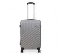 Infinity Luggage Expandable Hard Shell 8 Wheels Luggage Travel Medium Hard Shell Suitcase In Silver