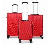 Infinity Luggage Expandable Hard Shell 8 Wheels Luggage Travel Set Of 3 Hard Shell Suitcase In Red