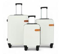 Infinity Luggage Hard Shell Classic 4-Wheel Luggage Suitcase Set - 3-Set - Cream
