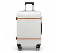 Infinity Luggage Hard Shell Modern 4-Wheel Luggage Suitcase Set - Medium - Cream