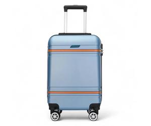 Infinity Luggage Hard Shell Modern 4-Wheel Luggage Suitcase Set - Small - Blue