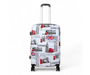 Infinity Luggage Hardside Shell Suitcase Print Luggage Lightweight Medium Travel Bag