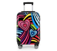 Infinity Luggage Hardside Shell Suitcase Set Print Luggage Lightweight Cabin Travel Bag Hearts