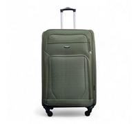 Infinity Luggage Khaki Soft Shell Lightweight Medium Nylon 4 Wheel Travel Case Holiday Suitcase