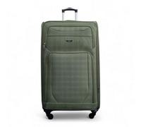Infinity Luggage Khaki Soft Shell Lightweight Nylon Extra Large 4 Wheels Travel Suitcase