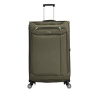 Infinity Luggage Lightweight Dual 4 Wheel Large Soft Shell Suitcase In Khaki