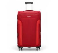 Infinity Luggage Lightweight Expandable Luggage Softshell 8 Weel Suitcase Set - Large - Red