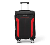 Infinity Luggage Lightweight Expandable Luggage Softshell 8 Weel Suitcase Set - Small - Black
