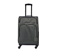 Infinity Luggage Lightweight Luggage Medium Soft Shell Suitcase In Grey