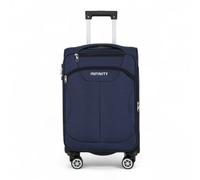 Infinity Luggage Lightweight Soft Shell Luggage Set Travel Suitcases - Small - Navy