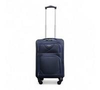Infinity Luggage Navy Expandable Soft Shell Cabin Suitcase 50.5 X 37 X 26 Cm Luggage Suitable For Easyjet, Ryanair