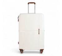 Infinity Luggage Robust 8 Wheels Holiday Travel Case Medium Hard Shell Suitcase In White