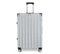 Infinity Luggage Robust Hard Shell Luggage 8 Wheel Suitcase Set - Large - Silver