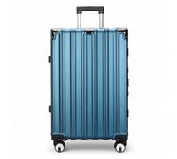 Infinity Luggage Robust Hard Shell Luggage 8 Wheel Suitcase Set - Medium - Blue